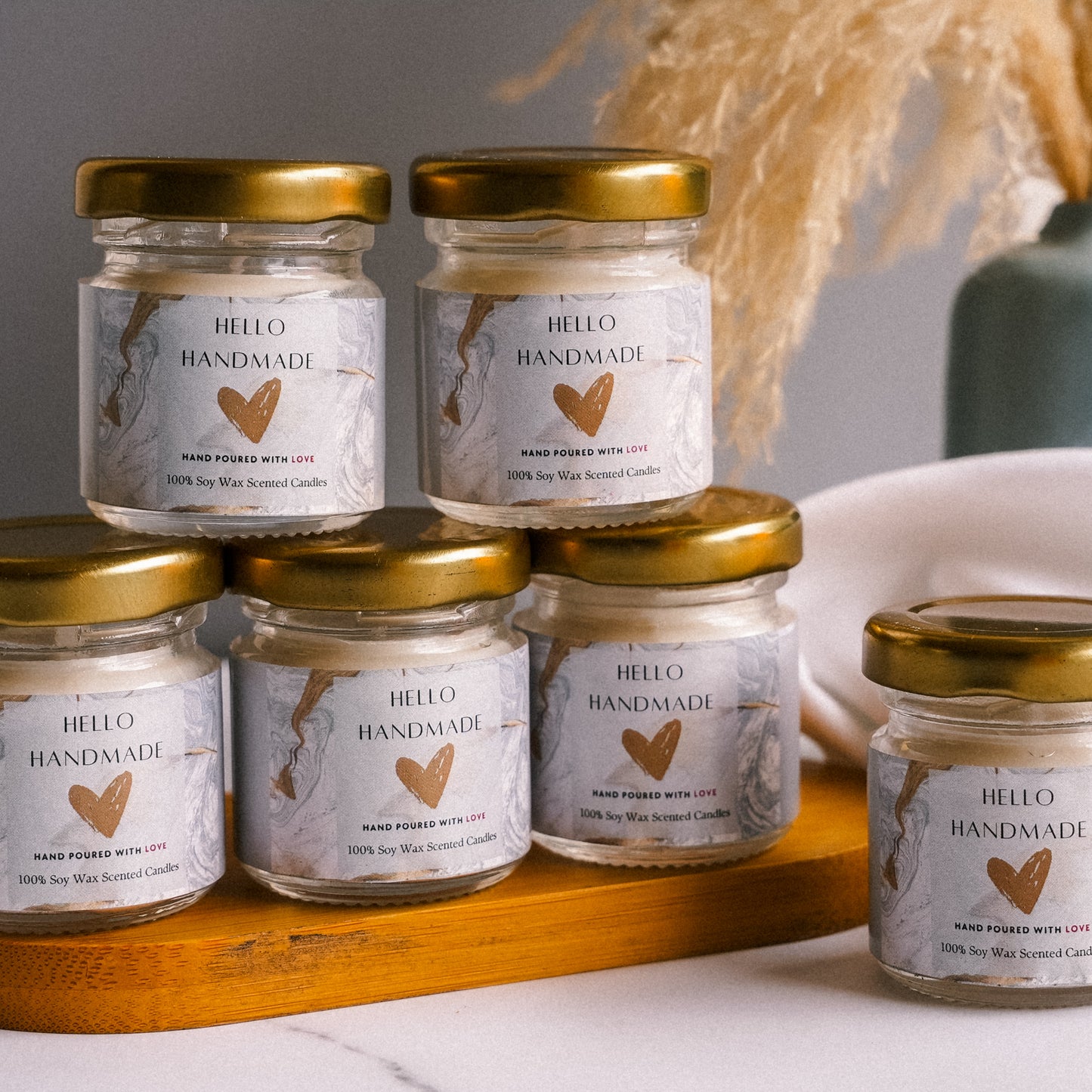 Small Glass Jar Candle Set