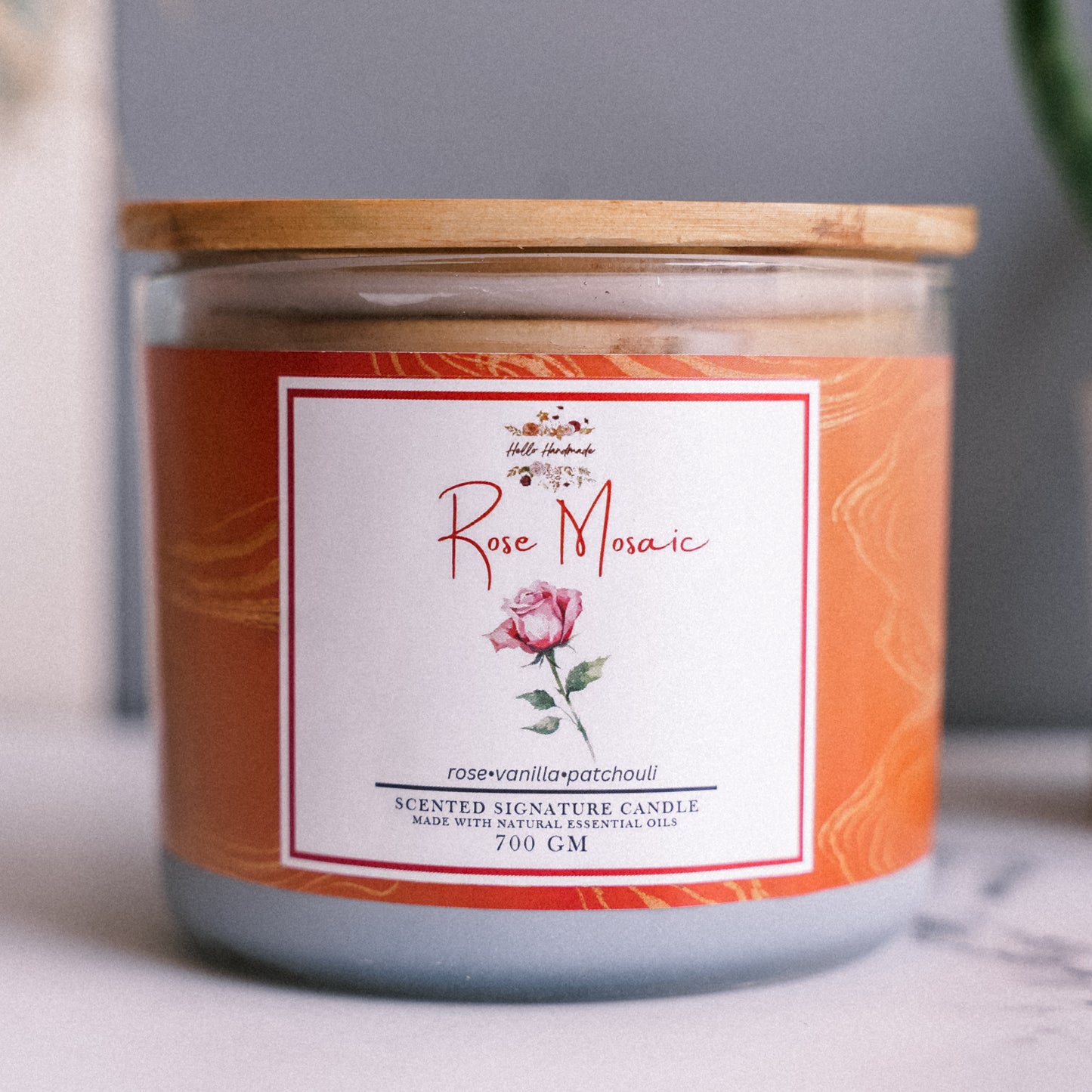 Premium 3 Wick Scented Jar Candle with Wooden Lid (700 GM)