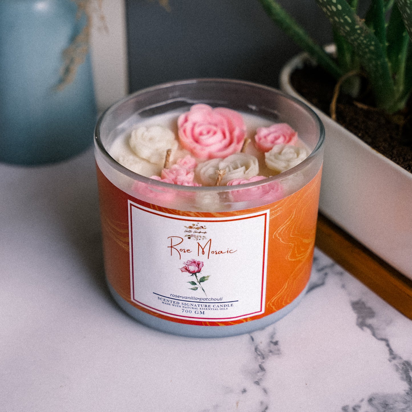 Premium 3 Wick Scented Jar Candle with Wooden Lid (700 GM)