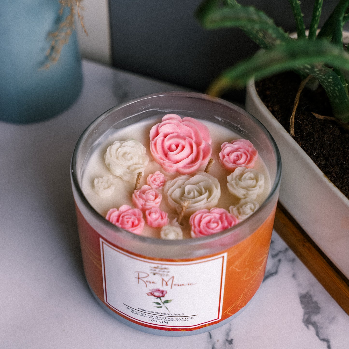 Premium 3 Wick Scented Jar Candle with Wooden Lid (700 GM)