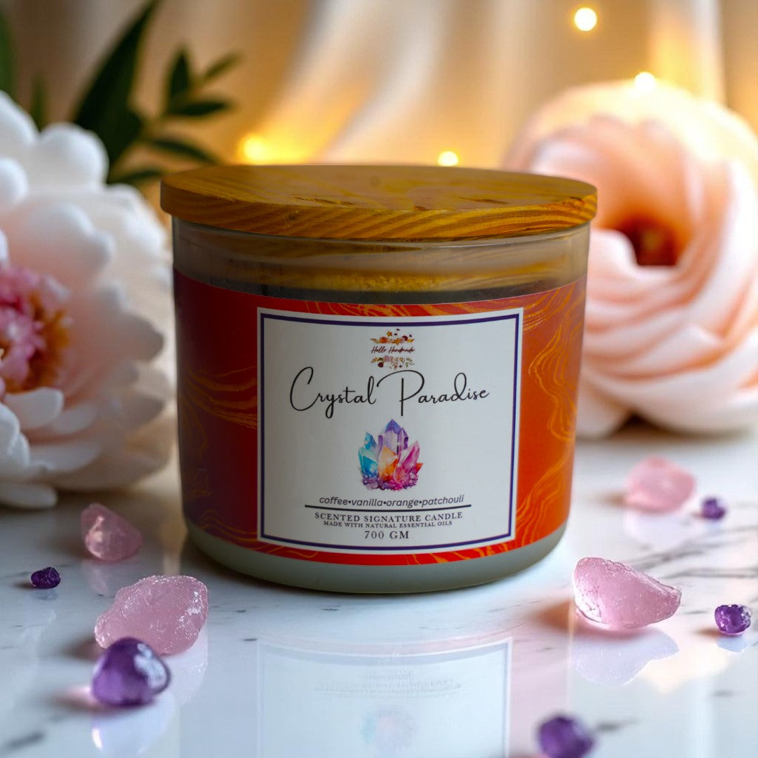 Premium 3 Wick Scented Jar Candle with Wooden Lid (700 GM)