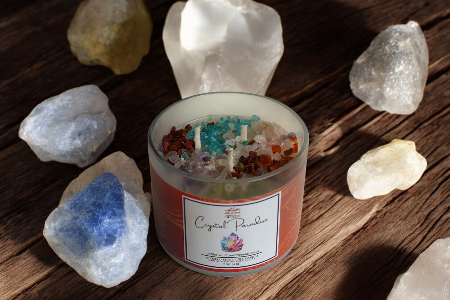 Premium 3 Wick Scented Jar Candle with Wooden Lid (700 GM)