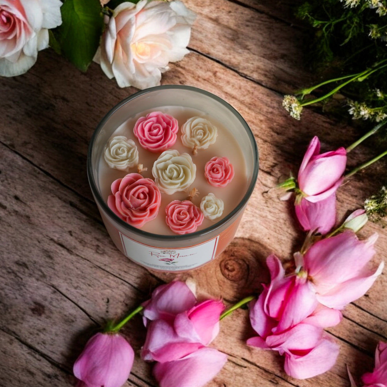 Premium 3 Wick Scented Jar Candle with Wooden Lid (700 GM)