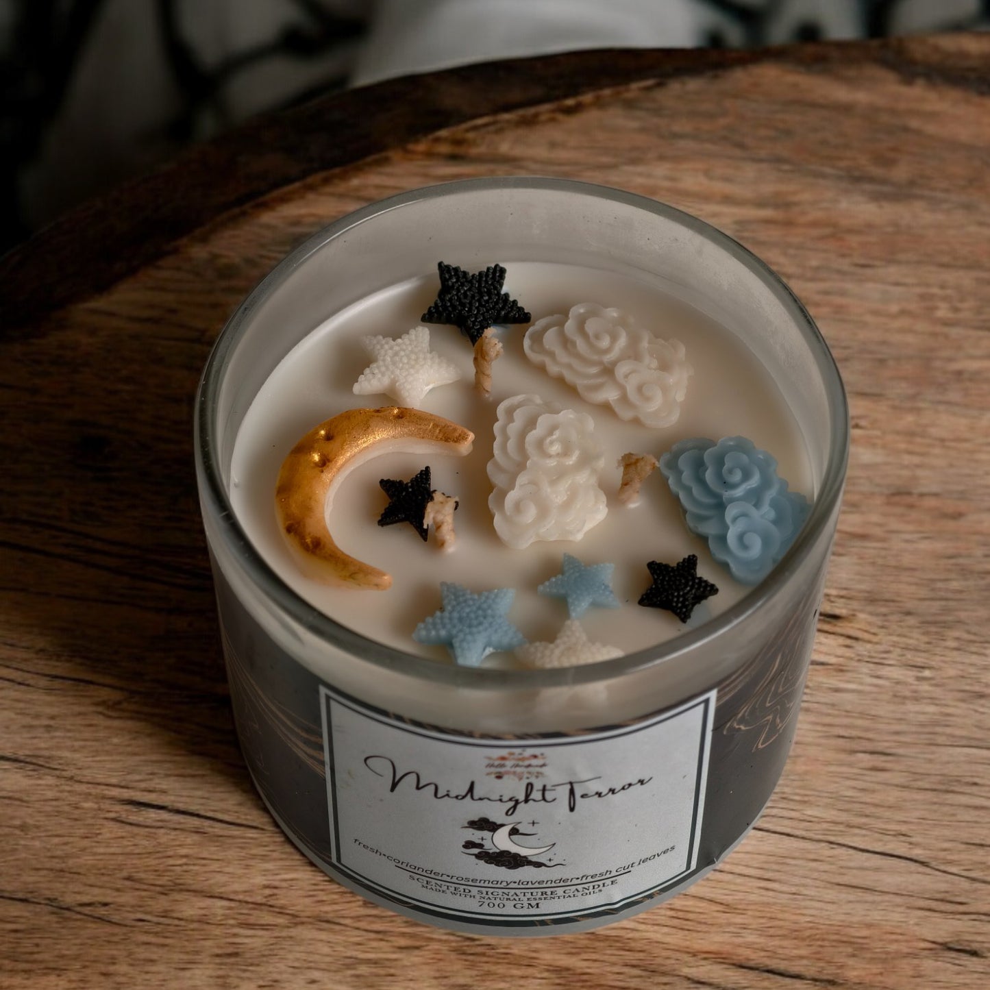 Premium 3 Wick Scented Jar Candle with Wooden Lid (700 GM)