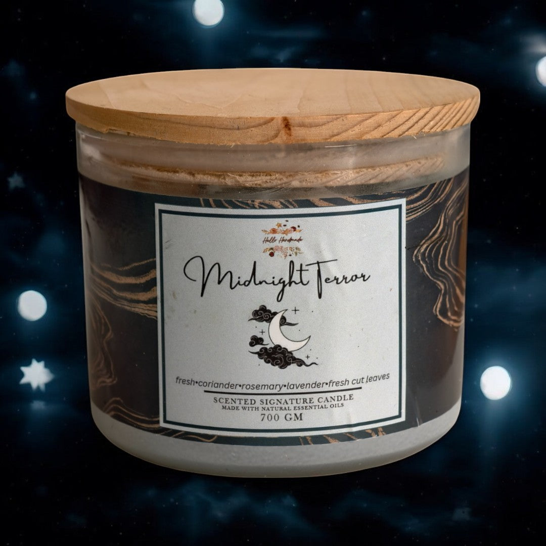 Premium 3 Wick Scented Jar Candle with Wooden Lid (700 GM)