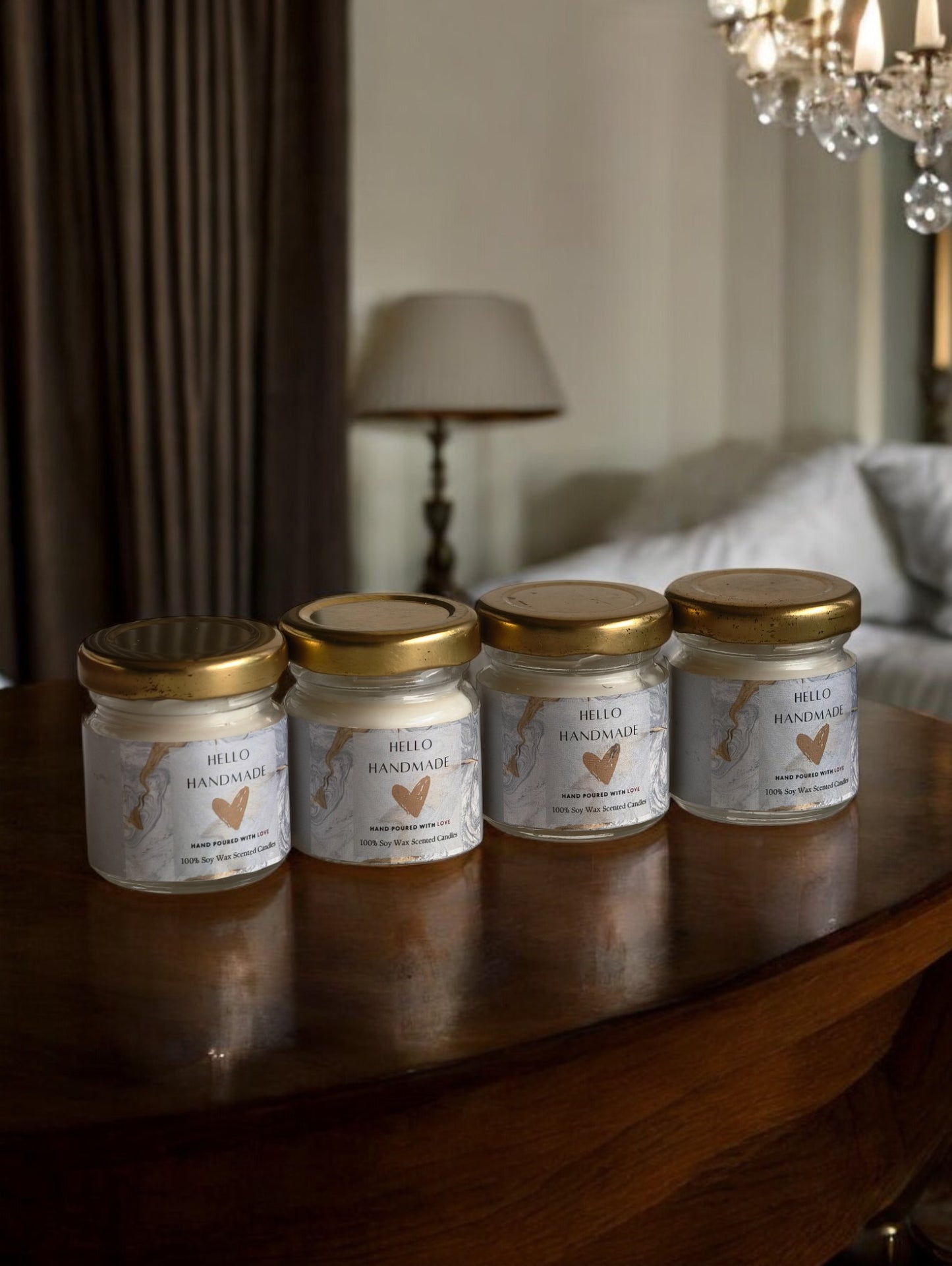 Small Glass Jar Candle Set