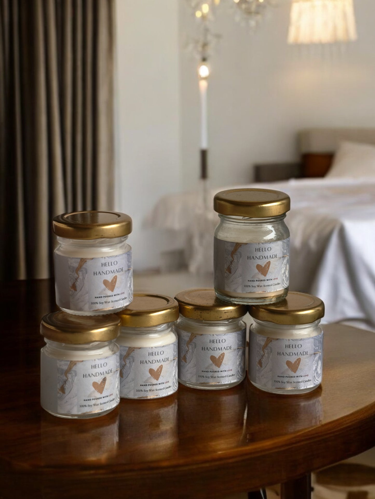 Small Glass Jar Candle Set