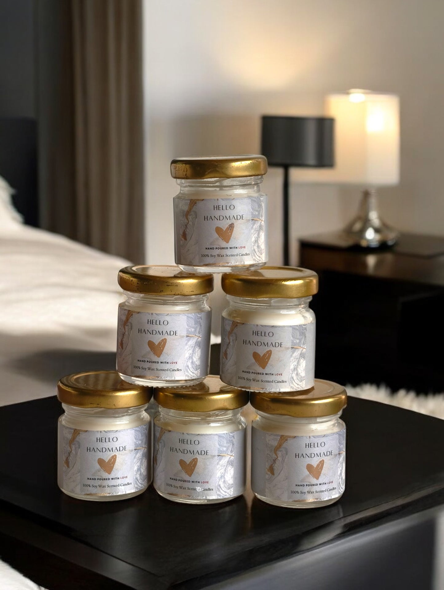Small Glass Jar Candle Set