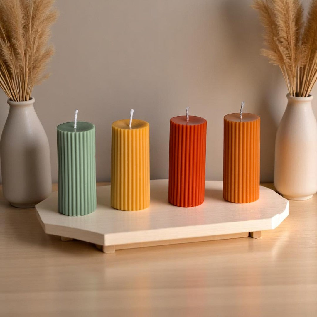 Pillar Candle Pack of 4