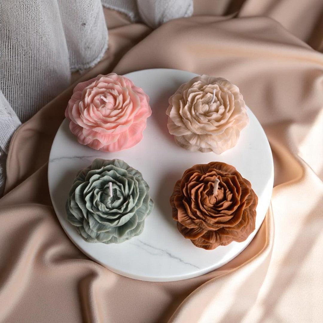 Pack of 4 Peony Candle