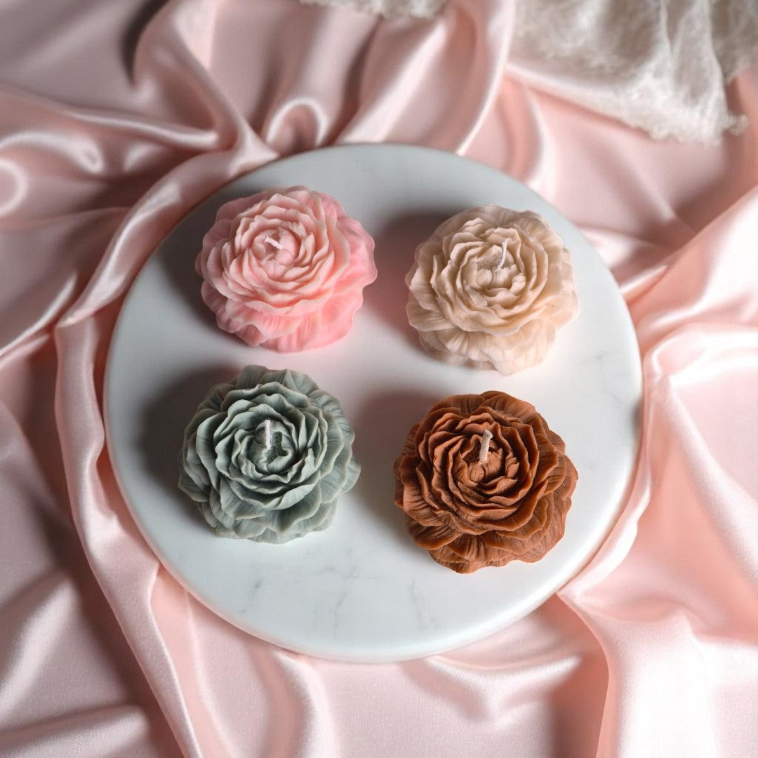 Pack of 4 Peony Candle