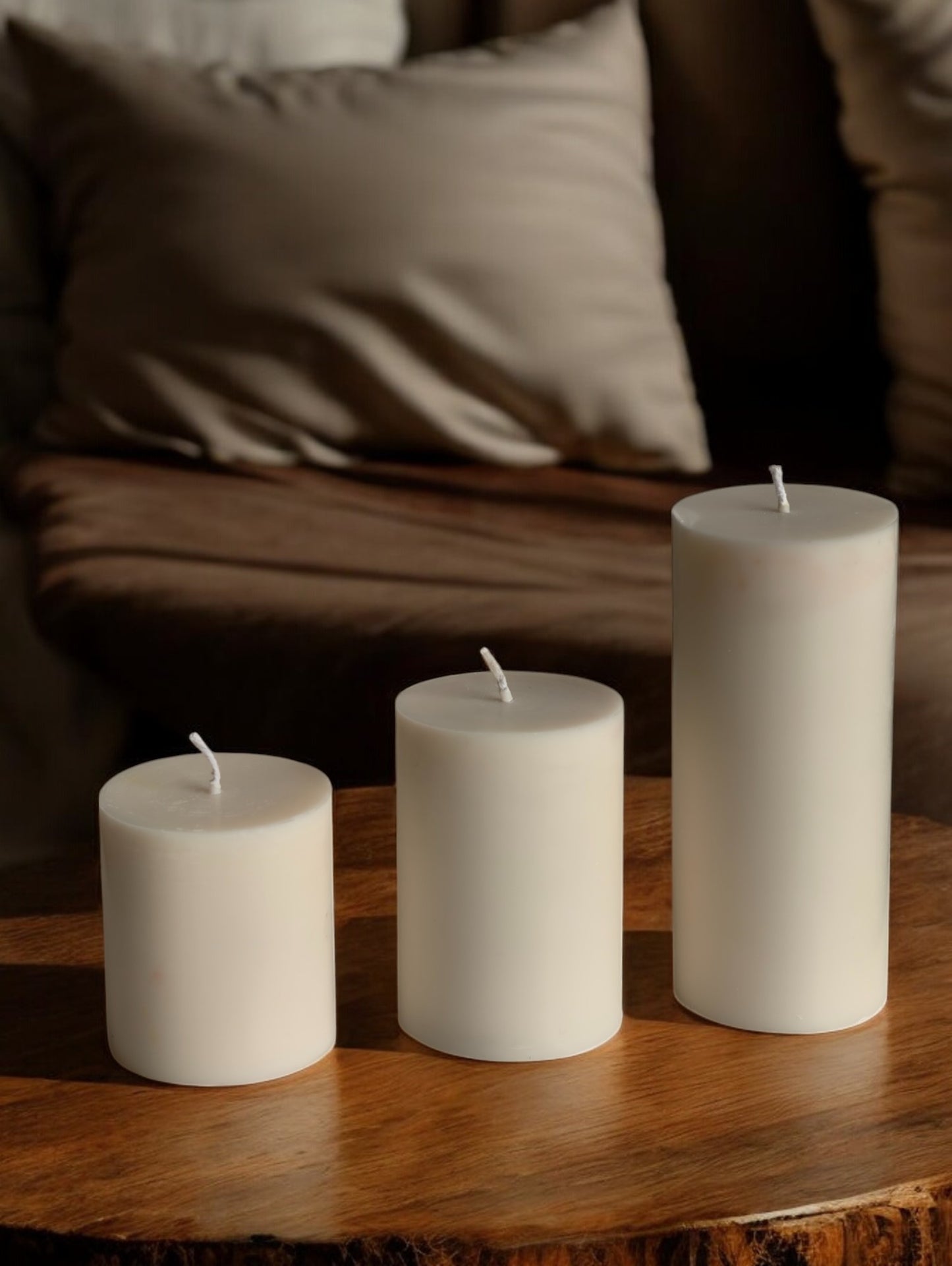 Large Pillar Candle Set of 3 (Warm Vanilla)