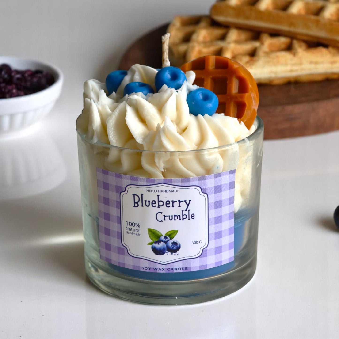 Blueberry Crumble – Dessert-Inspired Soy Wax Candle | 300g
