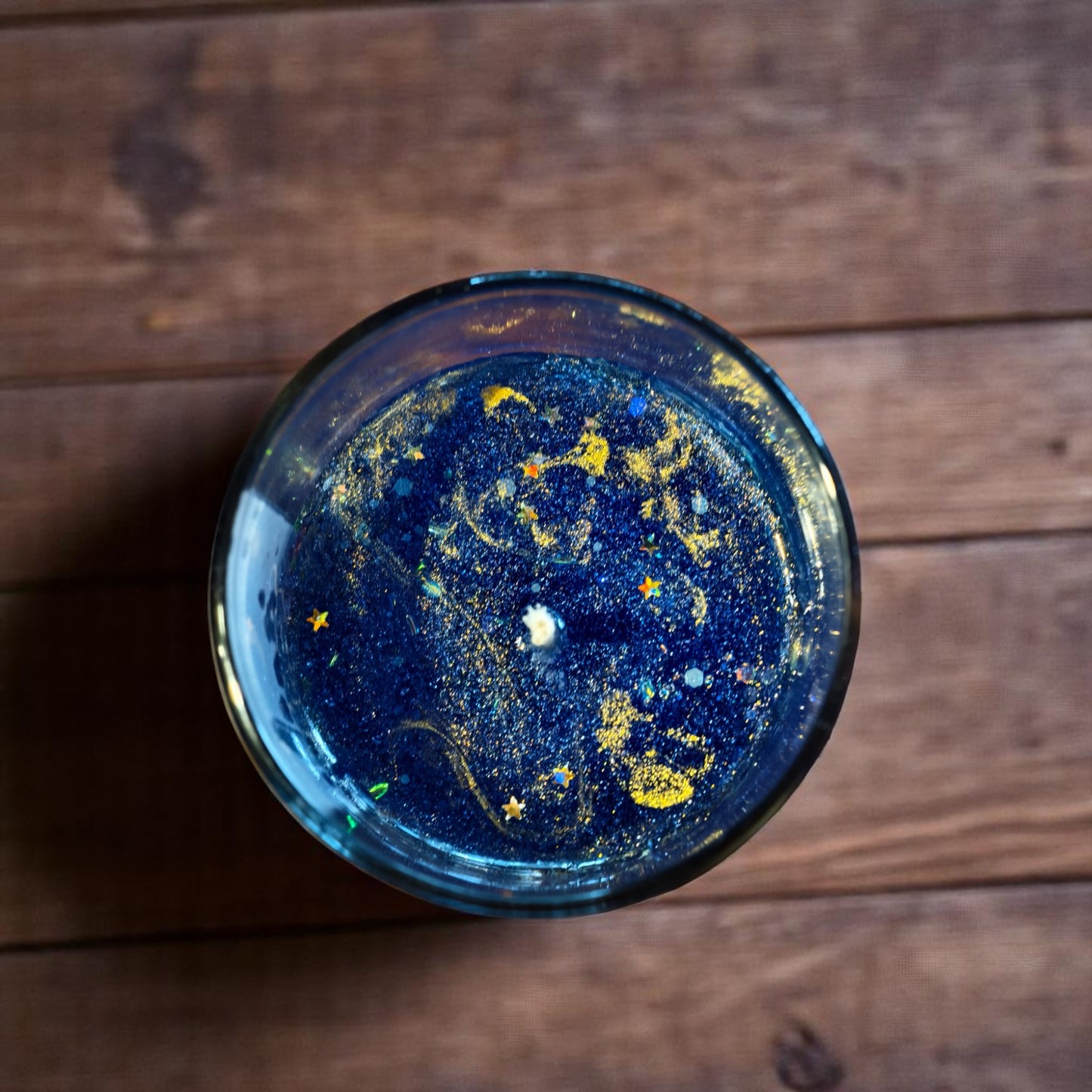 Glow in the Dark Starry Night Jar Candle(Made from Gel Wax)