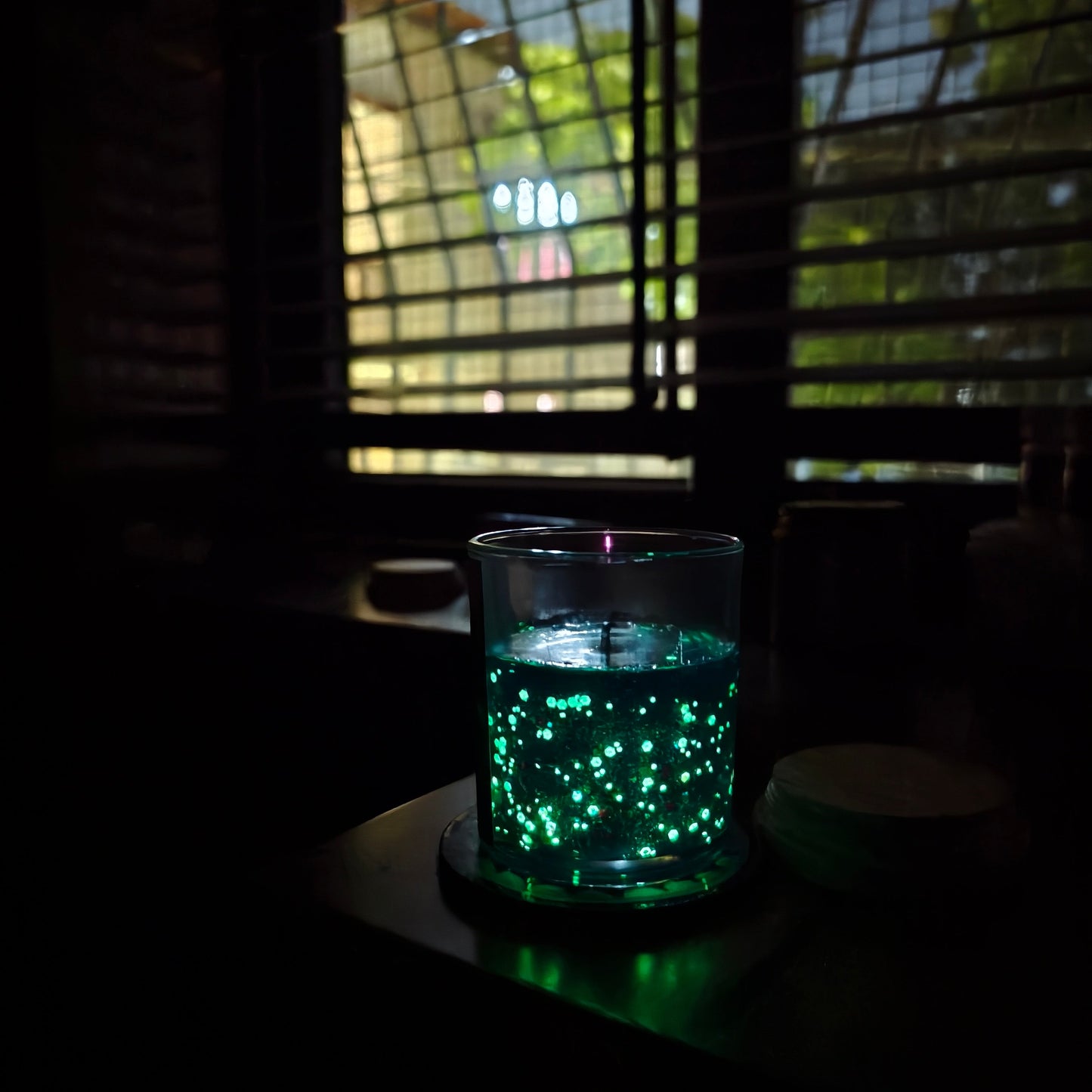 Glow in the Dark Starry Night Jar Candle(Made from Gel Wax)