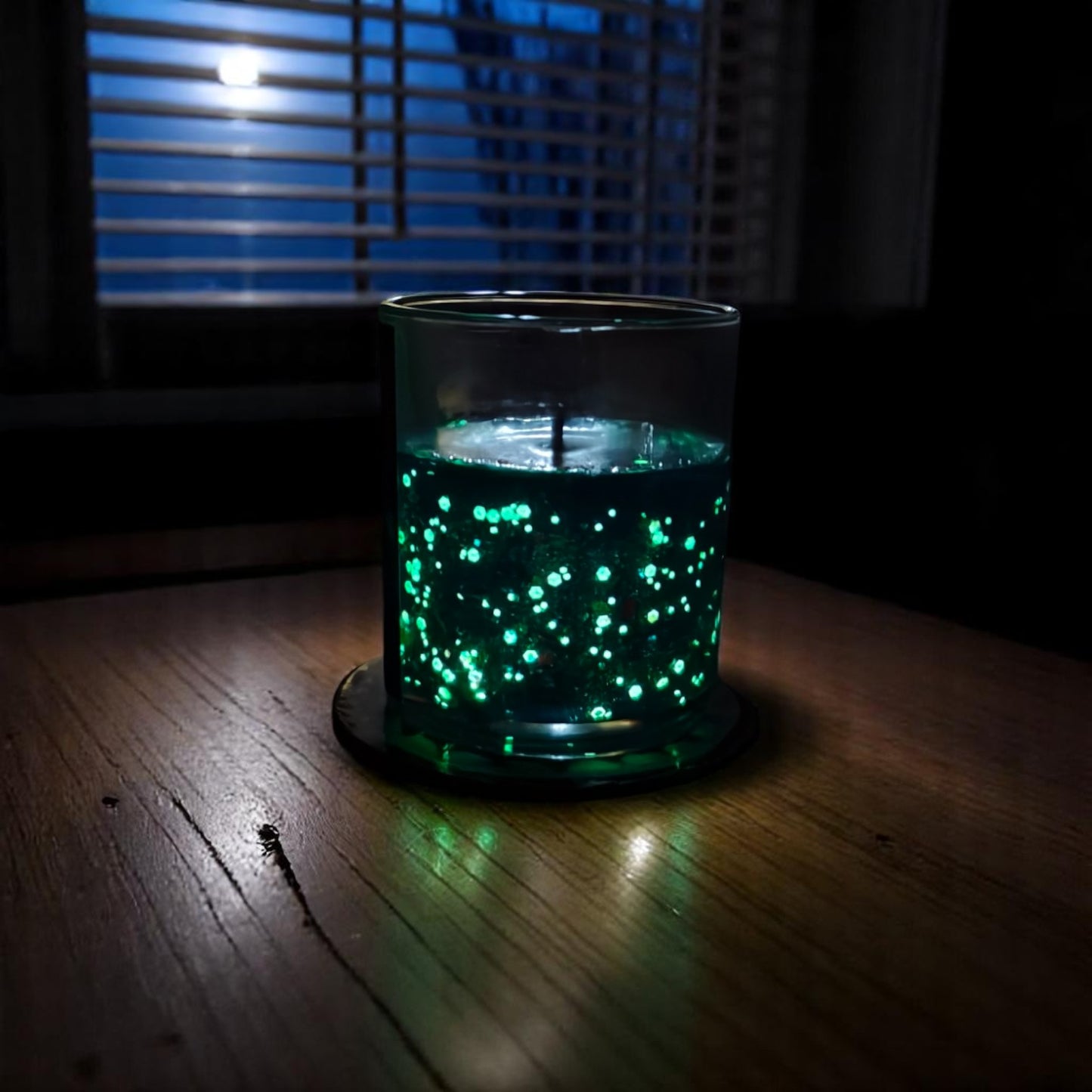 Glow in the Dark Starry Night Jar Candle(Made from Gel Wax)