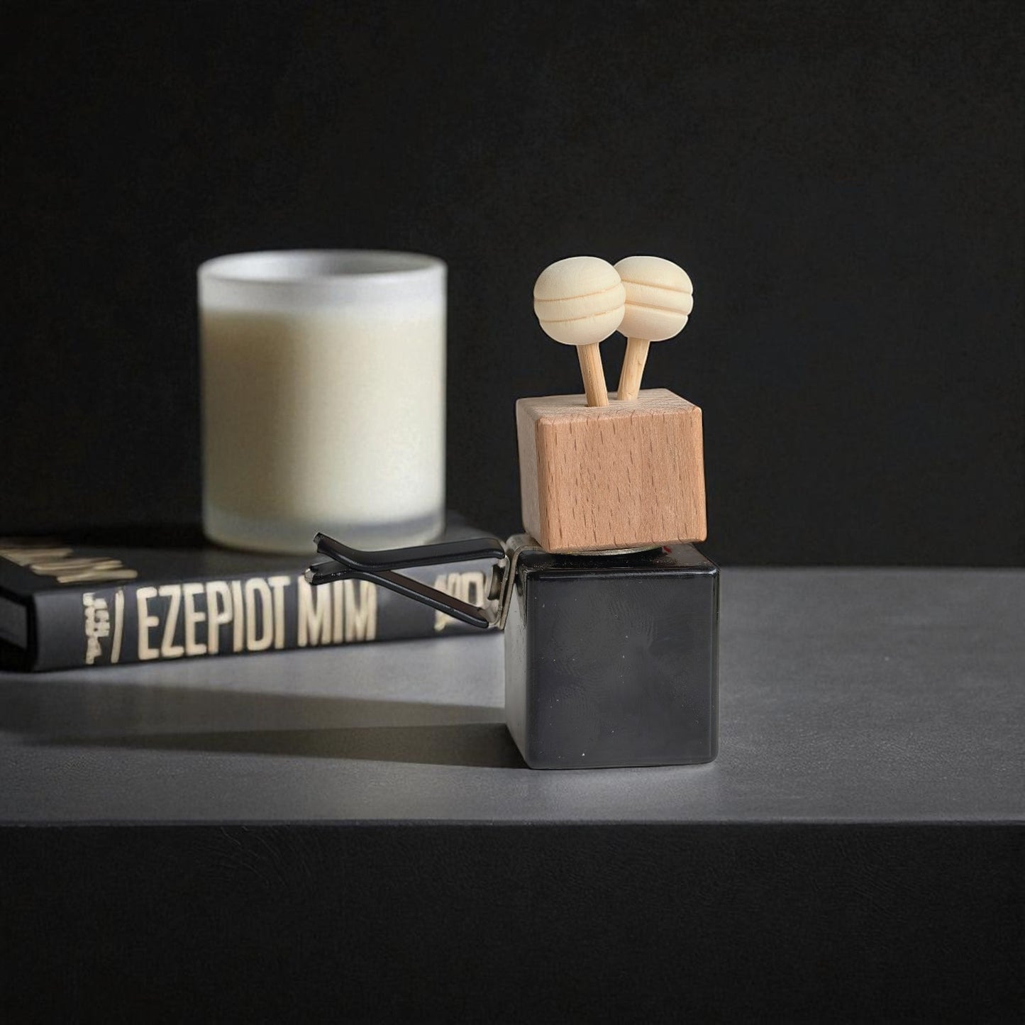 Natural Alcohol Free Wooden Clip-On Car Diffuser 12 ML Lasts Upto 90 Days