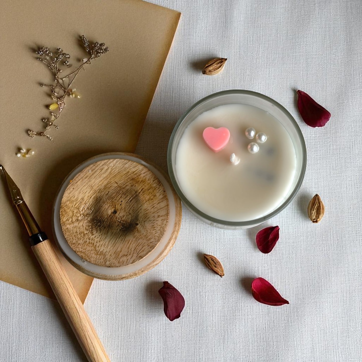 Secret Message Candle – Custom Soy Wax Candle with Hidden Text (Max 12 Characters)