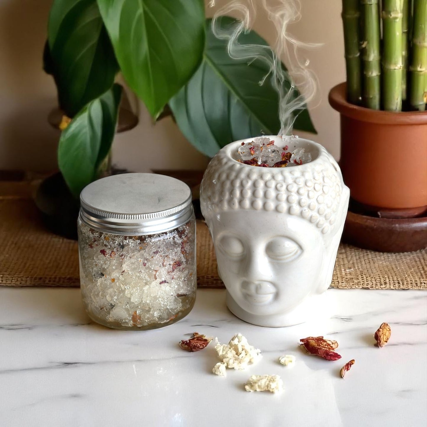Hello Handmade Bhimseni Camphor Blend for Diffusers – Natural Air Freshener | 100g Vegan & Non-Toxic