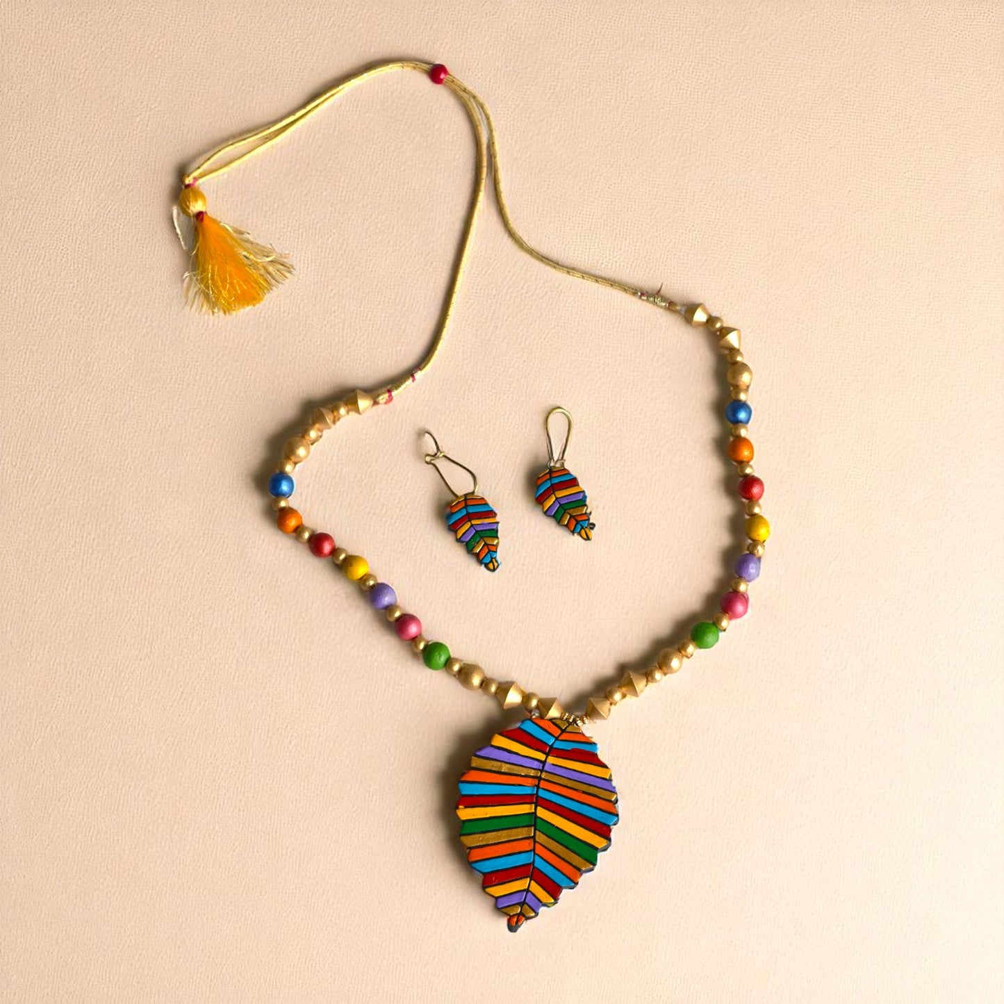 Earth & Hue Terracotta Necklace and Earring set