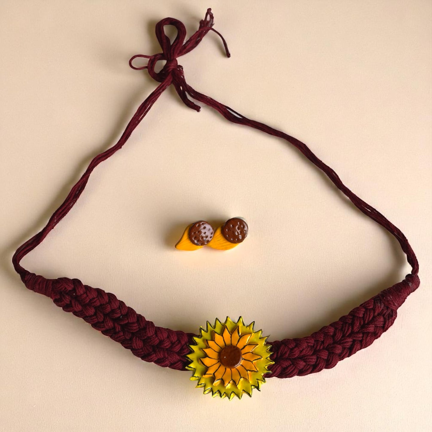 Sunshine Clay Necklace and Earring set