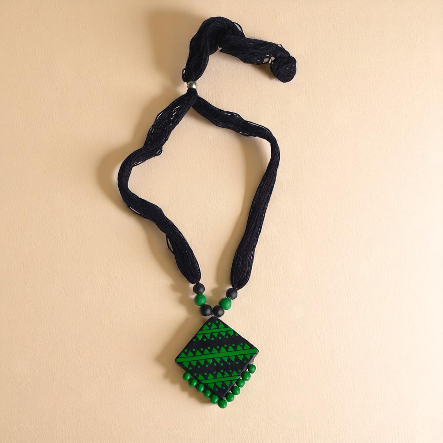 Mitti Patterns Terracotta Necklace and Earring set
