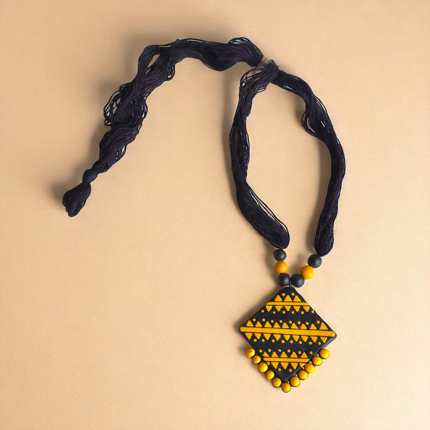 Mitti Patterns Terracotta Necklace and Earring set