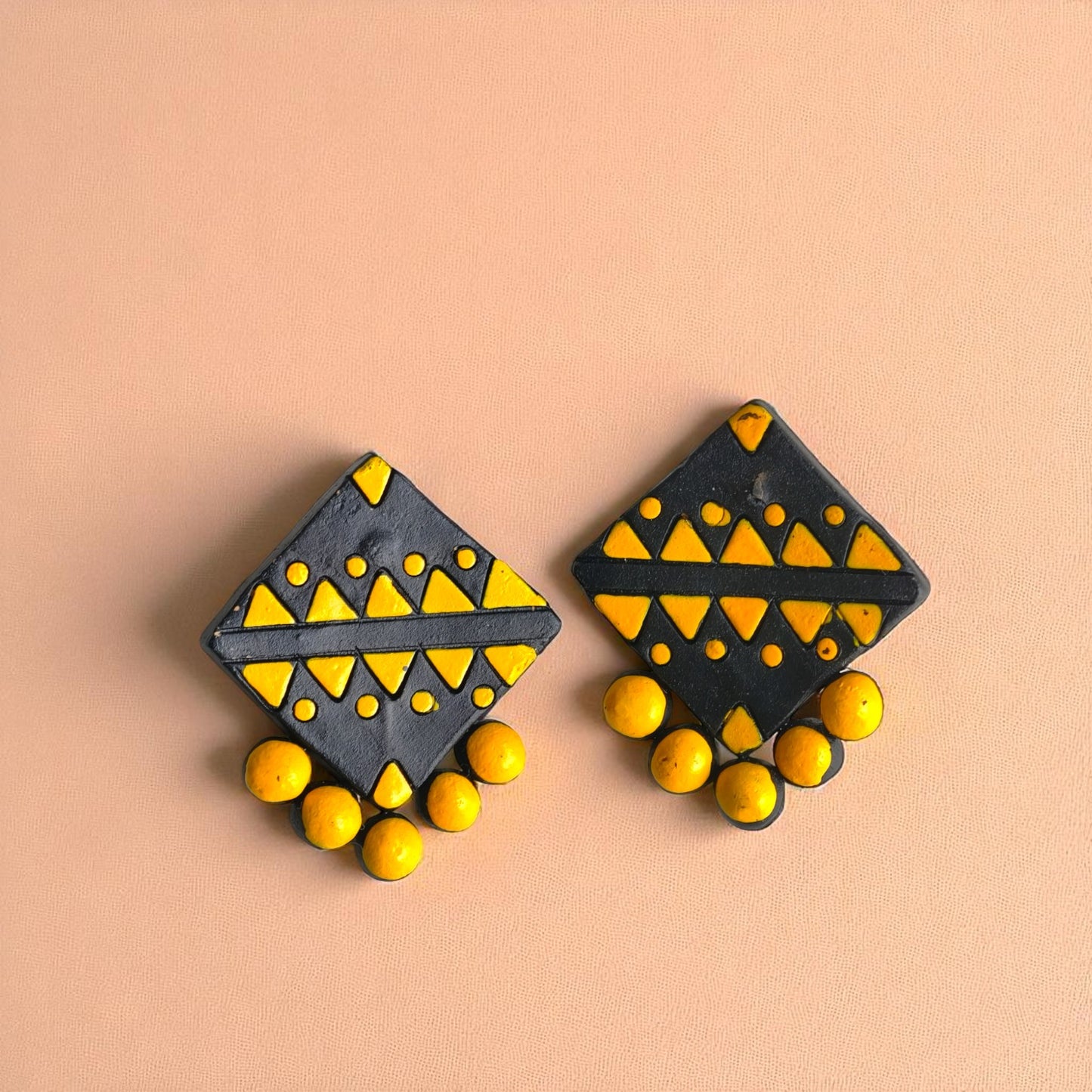 Mitti Patterns Terracotta Necklace and Earring set