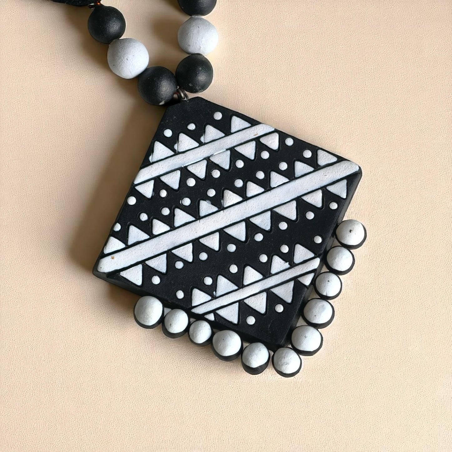 Mitti Patterns Terracotta Necklace and Earring set
