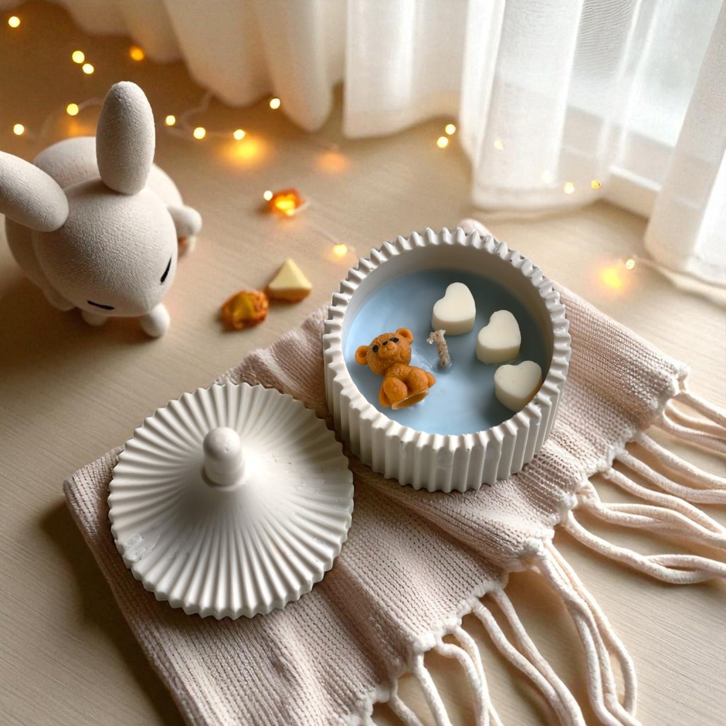 Teddy Love Jesmonite Candle