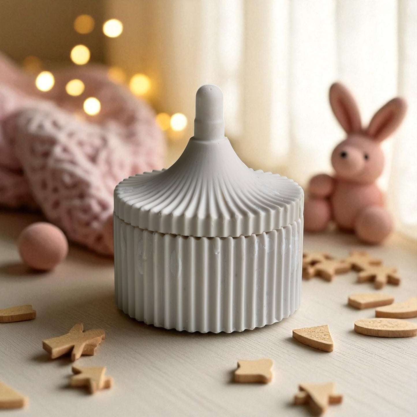Teddy Love Jesmonite Candle