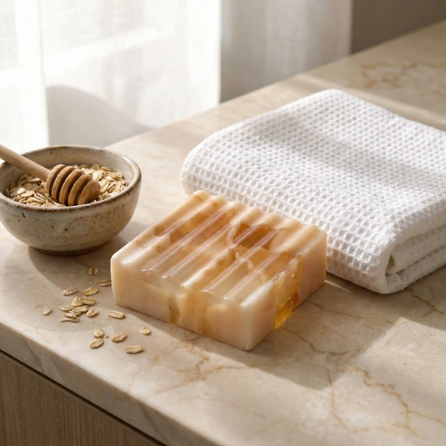 Milk & Honey Bar Soap Pack of 3 | Handmade Oatmeal & Honey Hydrating Soap for Gentle Exfoliation, Anti-Aging Care & Deep Moisturizing | Natural Skincare for All Skin Types