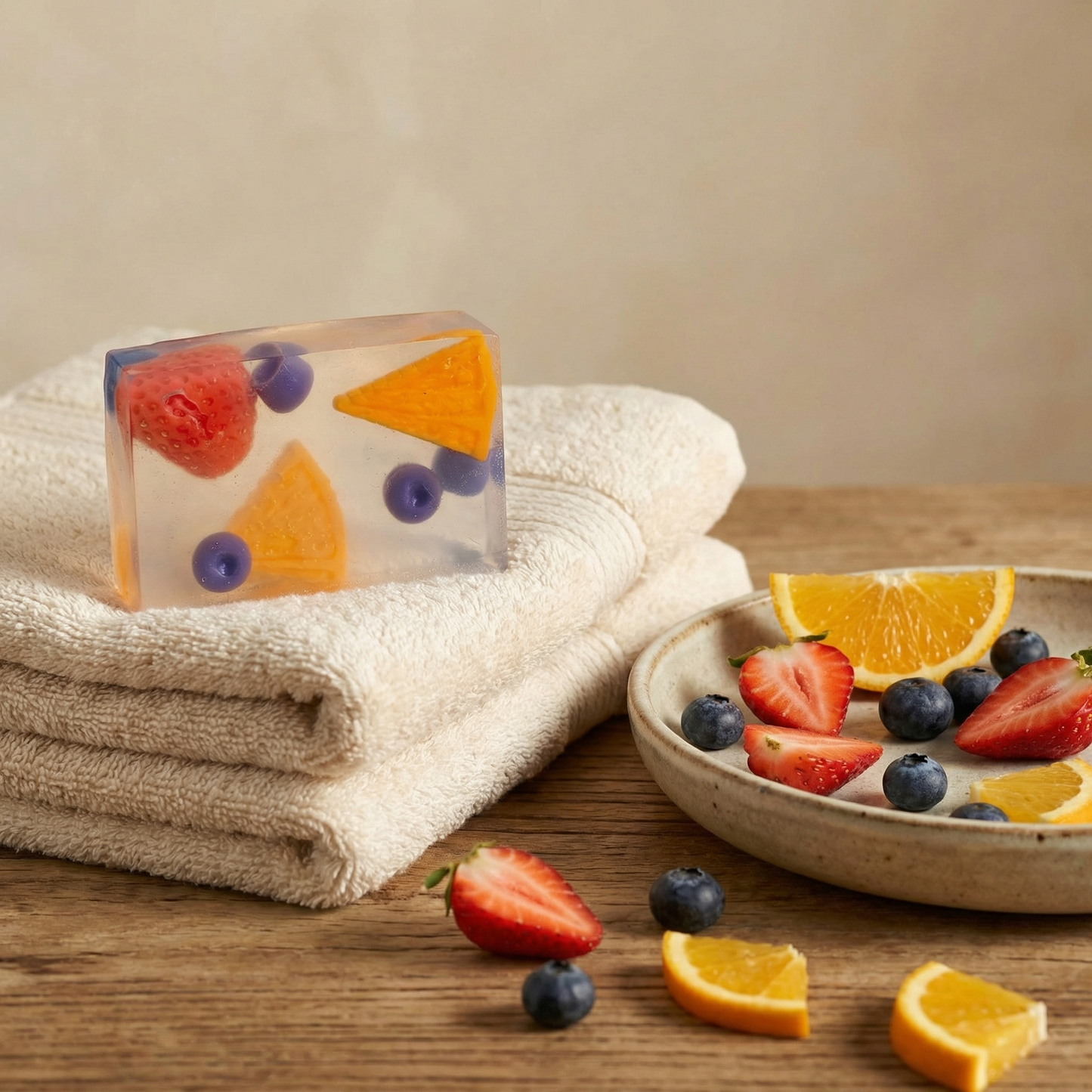 Mixed Fruit Bar Soap Pack of 3 | Handmade Hydrating & Glow Boosting Fruit Infused Cleansing Bars for All Skin Types