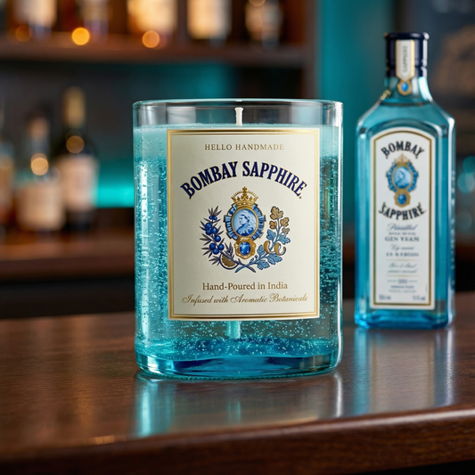Bombay Sapphire Gin Candle – Handcrafted Luxury Candle | Bar Décor & Premium Gifting
