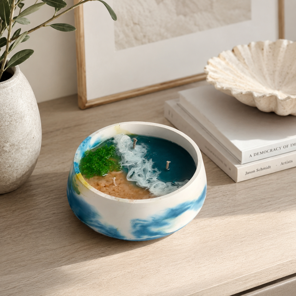 Ocean Wave Handmade Candle | Coastal Beach Decor Soy Wax Candle