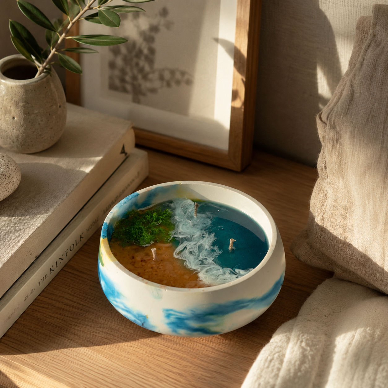 Ocean Wave Handmade Candle | Coastal Beach Decor Soy Wax Candle