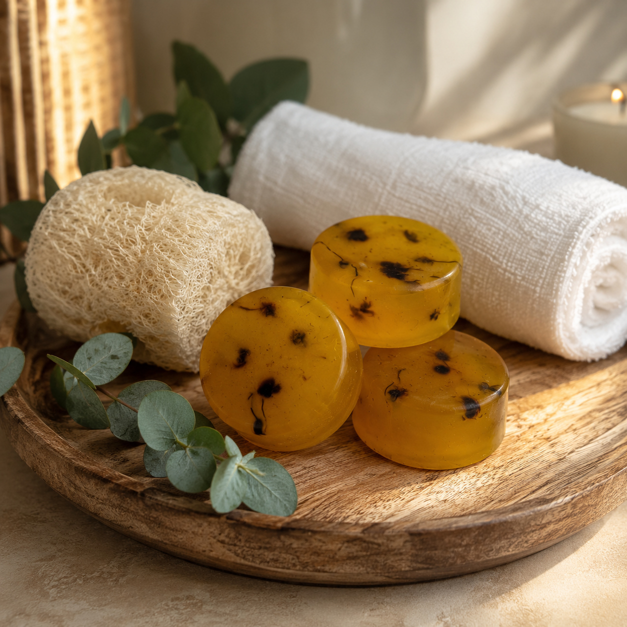 Chamomile Flower Soap Set of 3 | Handmade Floral Soap Gift Pack for Gentle Skin Care
