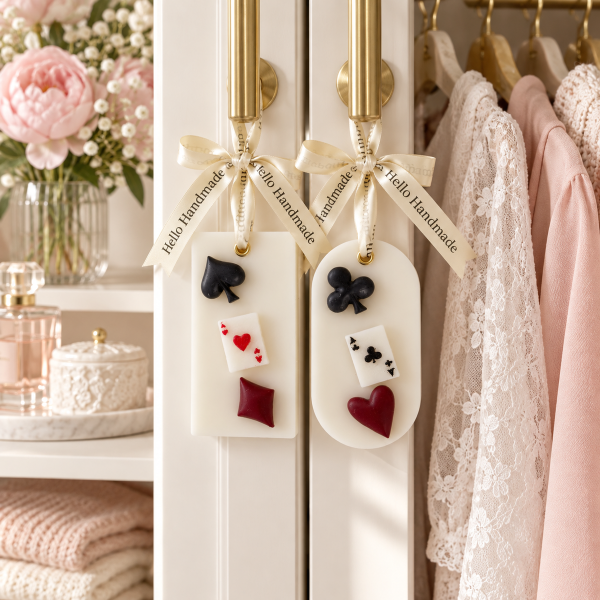 Playing Card Hanging Wax Tablet Set of 2 | Scented Wardrobe & Closet Freshener