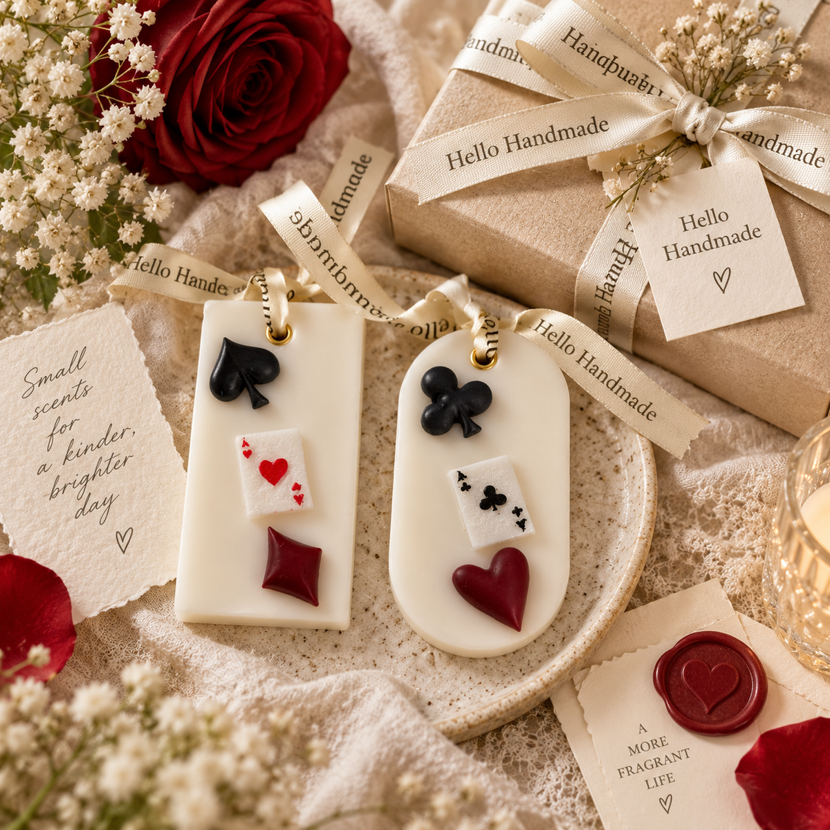 Playing Card Hanging Wax Tablet Set of 2 | Scented Wardrobe & Closet Freshener