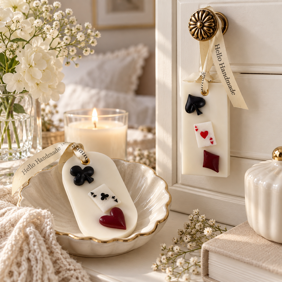 Playing Card Hanging Wax Tablet Set of 2 | Scented Wardrobe & Closet Freshener