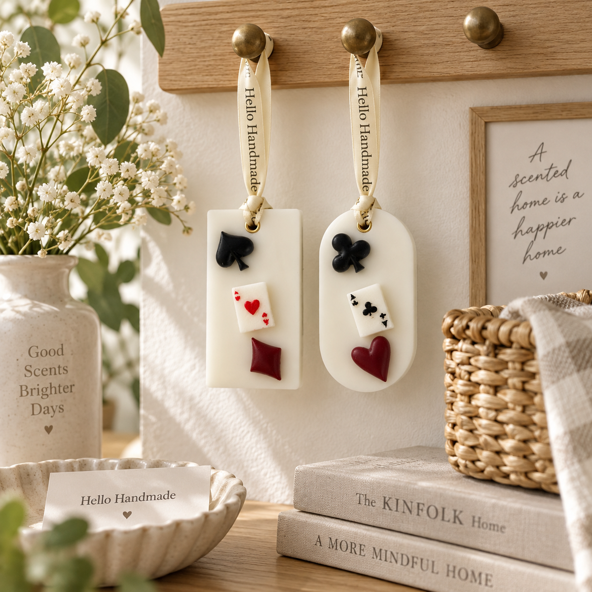 Playing Card Hanging Wax Tablet Set of 2 | Scented Wardrobe & Closet Freshener