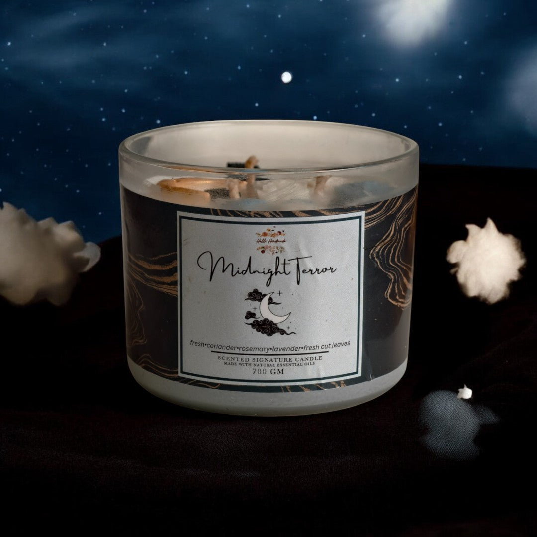 Premium 3 Wick Scented Jar Candle with Wooden Lid (700 GM)