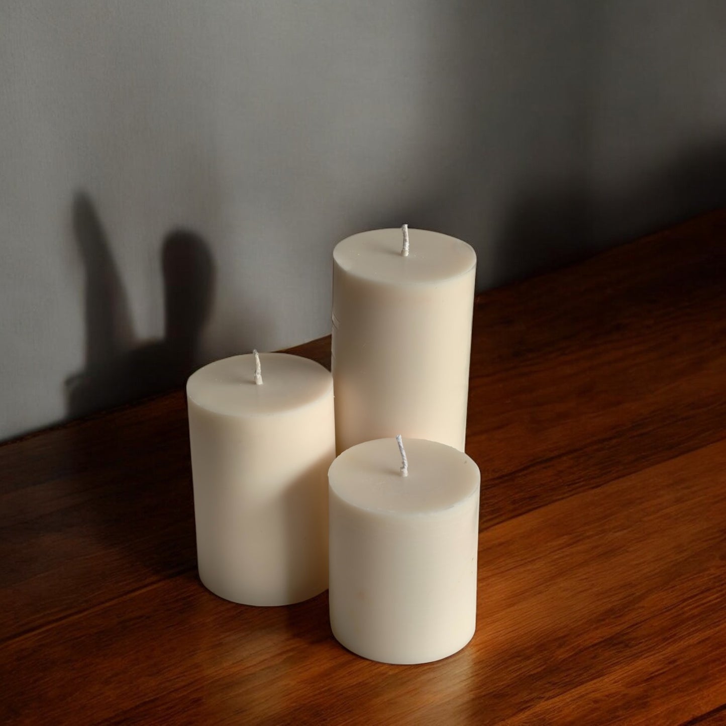 Large Pillar Candle Set of 3 (Warm Vanilla)