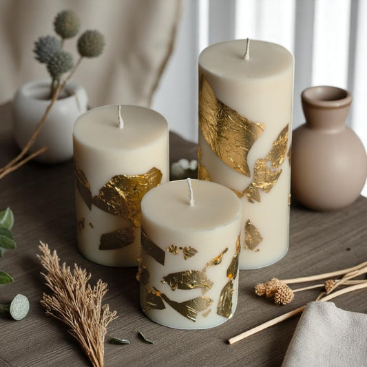 Large Pillar Candle Set of 3 (Warm Vanilla)