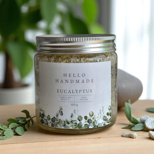Hello Handmade Bhimseni Camphor Blend for Diffusers – Natural Air Freshener | 100g Vegan & Non-Toxic