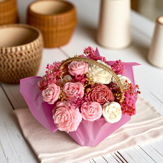 Blooming Radiance Candle Basket (Daisy Vanilla)
