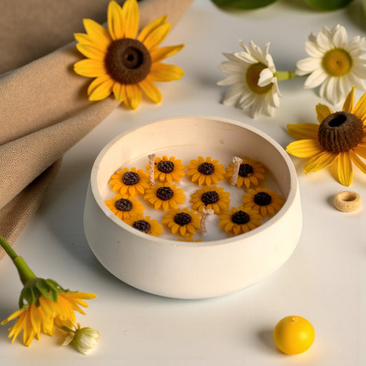 Sunshine Bloom – Sunflower Urli Candle