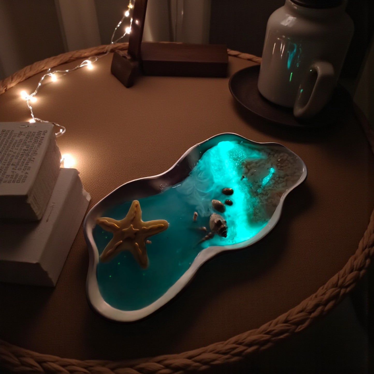 Luminous Tide – Glow-in-the-Dark Ocean Breeze Candle | Bioluminescent Sea-Inspired | Hand-Poured Soy Wax