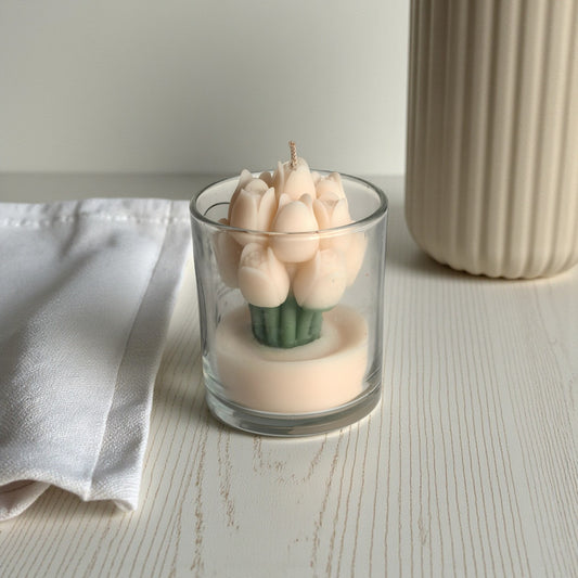 Tulip in a Jar Candle – Handcrafted Floral Elegance