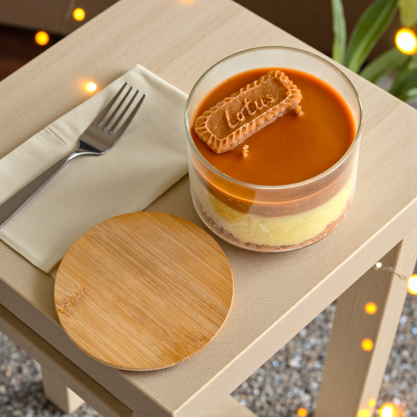 Lotus Biscoff Dessert Candle – Handcrafted Gourmet-Inspired Home Fragrance